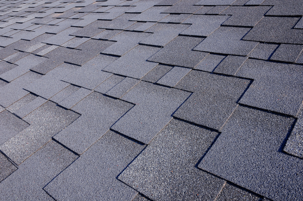 close up picture of asphalt shingles